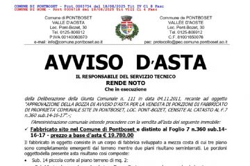 AVVISO D&#39;ASTA - Comune di Pontboset